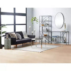 Contemporary Wood Oval Wall Mirror  Olivia & May