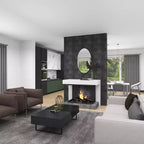 Contemporary Wood Oval Wall Mirror  Olivia & May