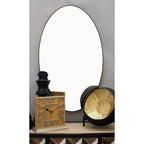 Contemporary Wood Oval Wall Mirror  Olivia & May