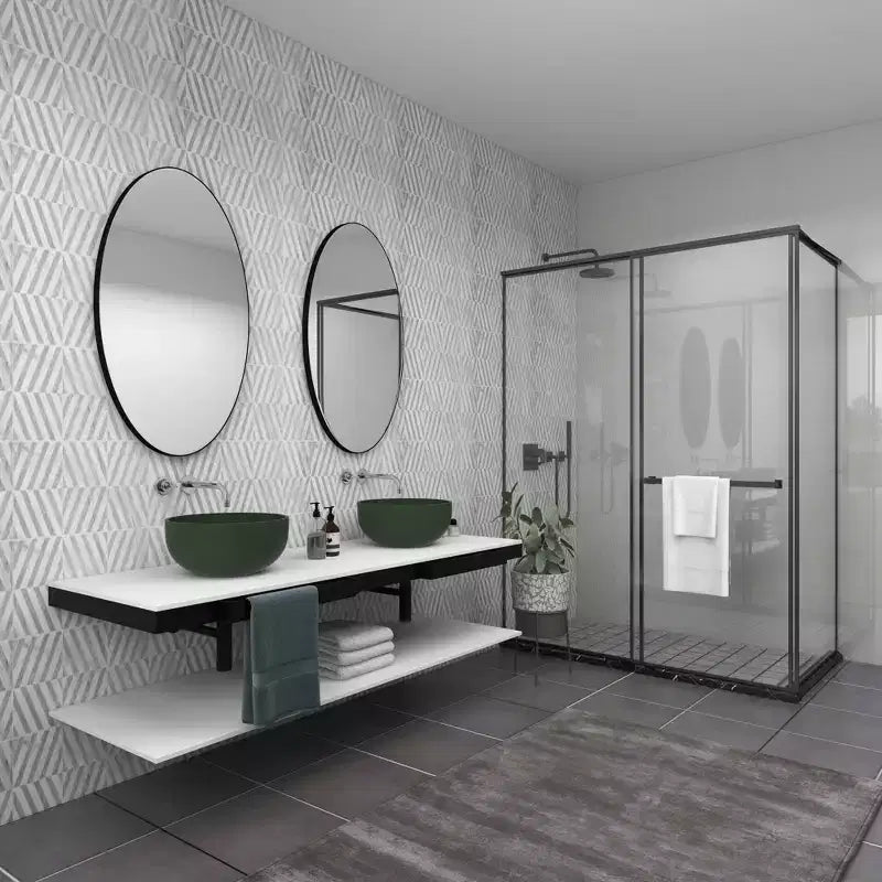 Contemporary Wood Oval Wall Mirror  Olivia & May