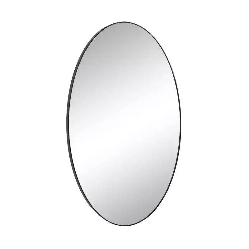 Contemporary Wood Oval Wall Mirror  Olivia & May