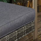 Ensemble de meubles de patio Outsunny, ensemble de conversation de jardin 4 pièces en rotin avec 2 fauteuils à bascule, coussins, canapé et table basse