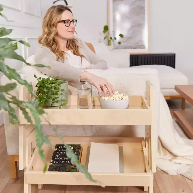Meuble de rangement empilable ECR4Kids avec bordure intégrale, Présentoir à livres