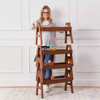 Meuble de rangement empilable ECR4Kids avec bordure intégrale, Présentoir à livres