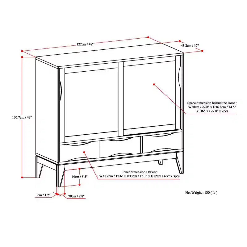 Pearson Medium Storage Cabinet - WyndenHall