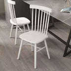 Emma et Oliver - Ensemble de chaises de salle à manger sans accoudoirs en bois massif de qualité supérieure avec dossier à barreaux, sièges profilés et patins de protection en feutre
