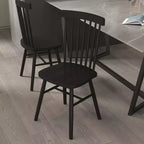 Emma et Oliver - Ensemble de chaises de salle à manger sans accoudoirs en bois massif de qualité supérieure avec dossier à barreaux, sièges profilés et patins de protection en feutre