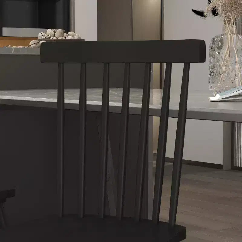Emma et Oliver - Ensemble de chaises de salle à manger sans accoudoirs en bois massif de qualité supérieure avec dossier à barreaux, sièges profilés et patins de protection en feutre