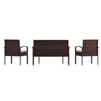 Flash Furniture Aransas Series 4 Piece Patio Set with Steel Frame and Cushions
