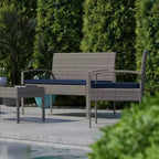 Flash Furniture Aransas Series 4 Piece Patio Set with Steel Frame and Cushions