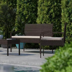 Flash Furniture Aransas Series 4 Piece Patio Set with Steel Frame and Cushions