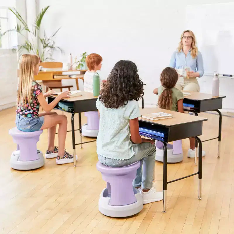 ECR4Kids Active Storage Wobble Stool, 15in Seat Height, Childrens Furniture