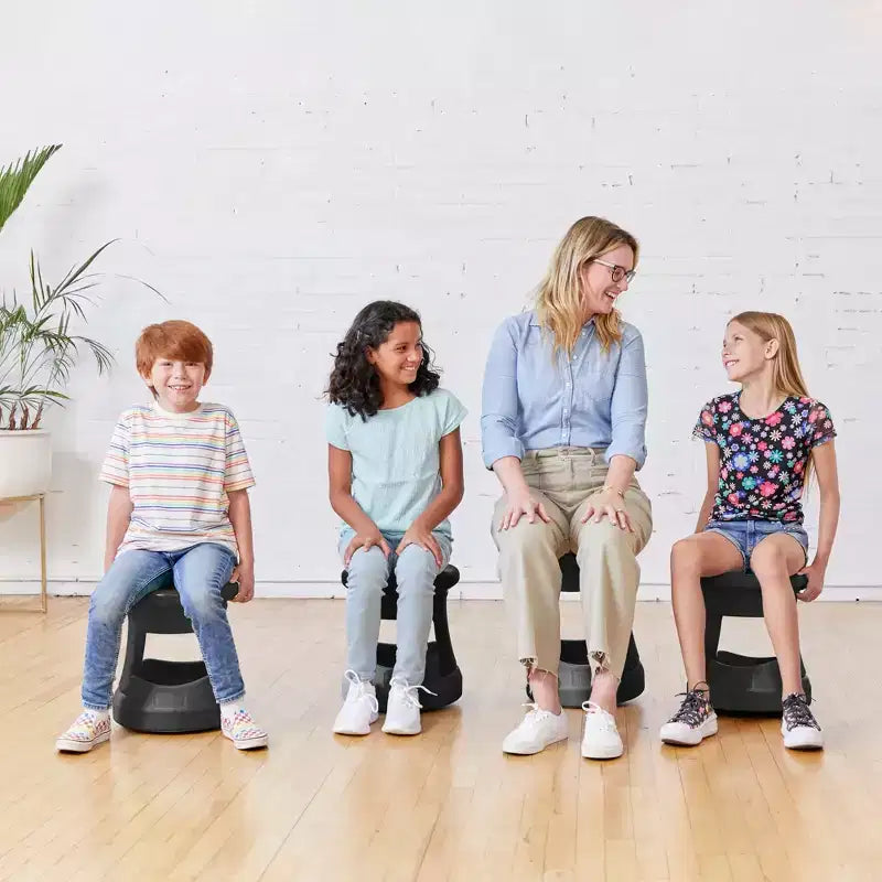 ECR4Kids Active Storage Wobble Stool, 15in Seat Height, Childrens Furniture
