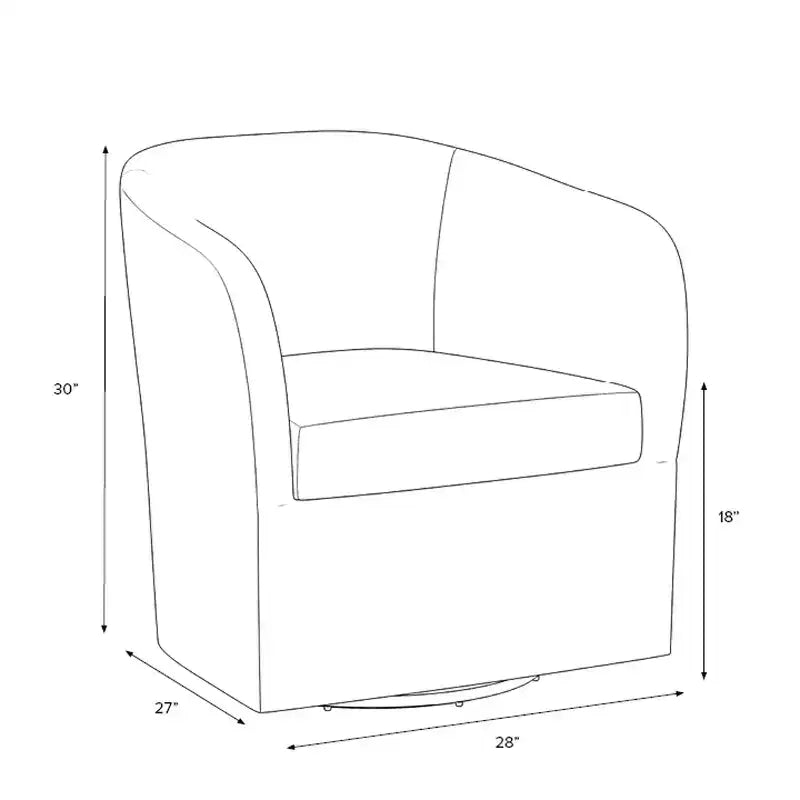 Rhea Swivel Chair in Linen - Threshold