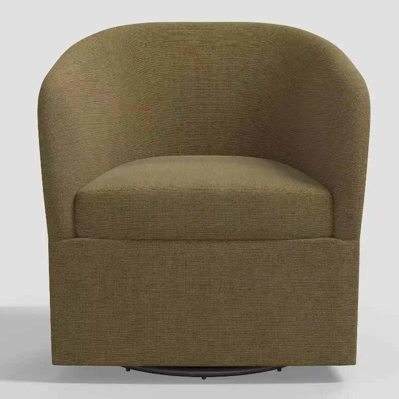 Rhea Swivel Chair in Linen - Threshold