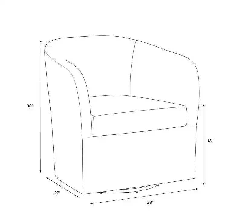 Rhea Swivel Chair in Linen - Threshold