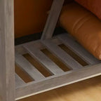 HOMCOM Table Console de Ferme avec Étagère de Rangement, Table de Canapé Rustique avec Dispositif Anti-basculement pour Meuble de Salon, Chambre et Entrée