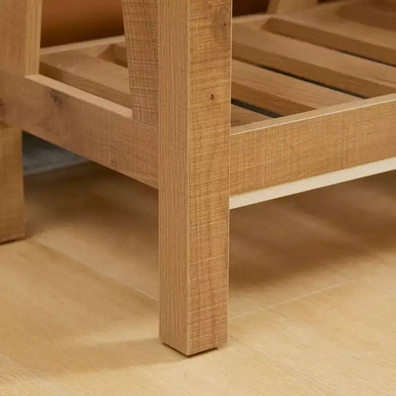 HOMCOM Table Console de Ferme avec Étagère de Rangement, Table de Canapé Rustique avec Dispositif Anti-basculement pour Meuble de Salon, Chambre et Entrée
