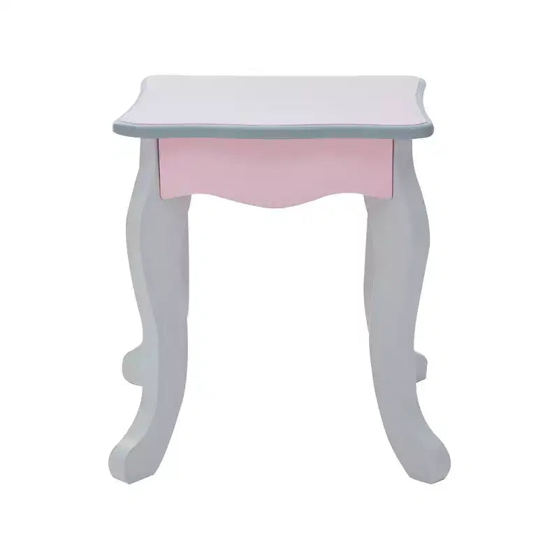 Coiffeuse pour enfant en bois Raiponce Fantasy Fields avec tabouret, rangement et miroir
