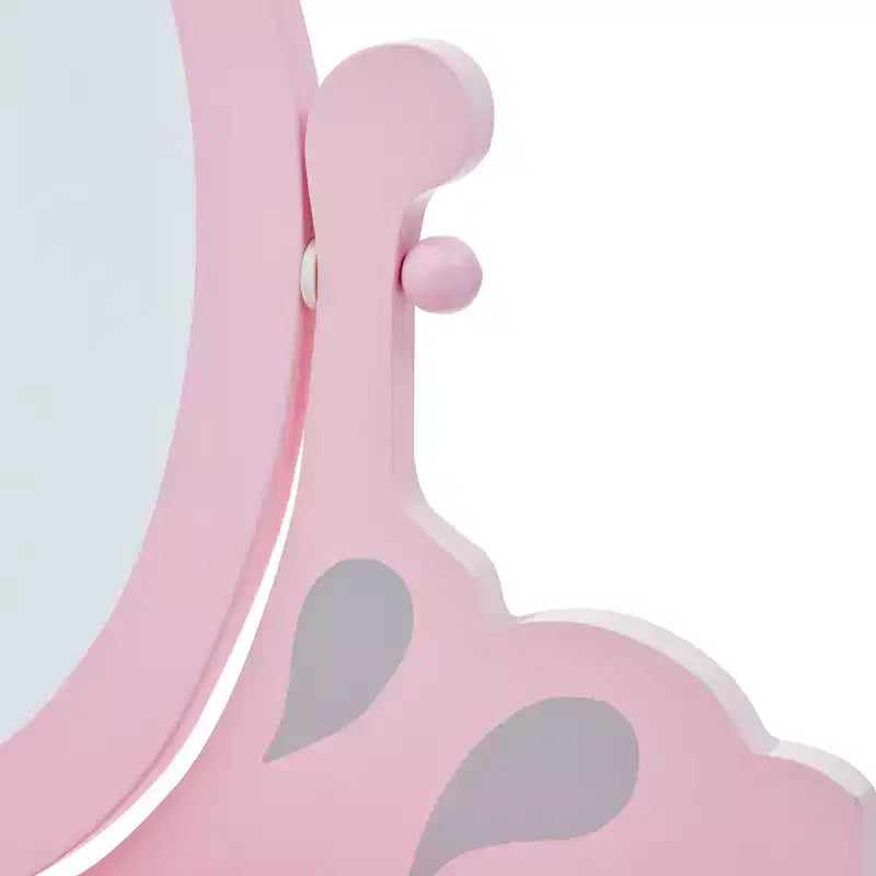 Coiffeuse pour enfant en bois Raiponce Fantasy Fields avec tabouret, rangement et miroir