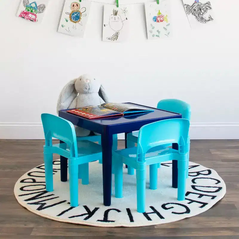 5pc Kids' Lightweight Plastic Table and Chair Set - Humble Crew