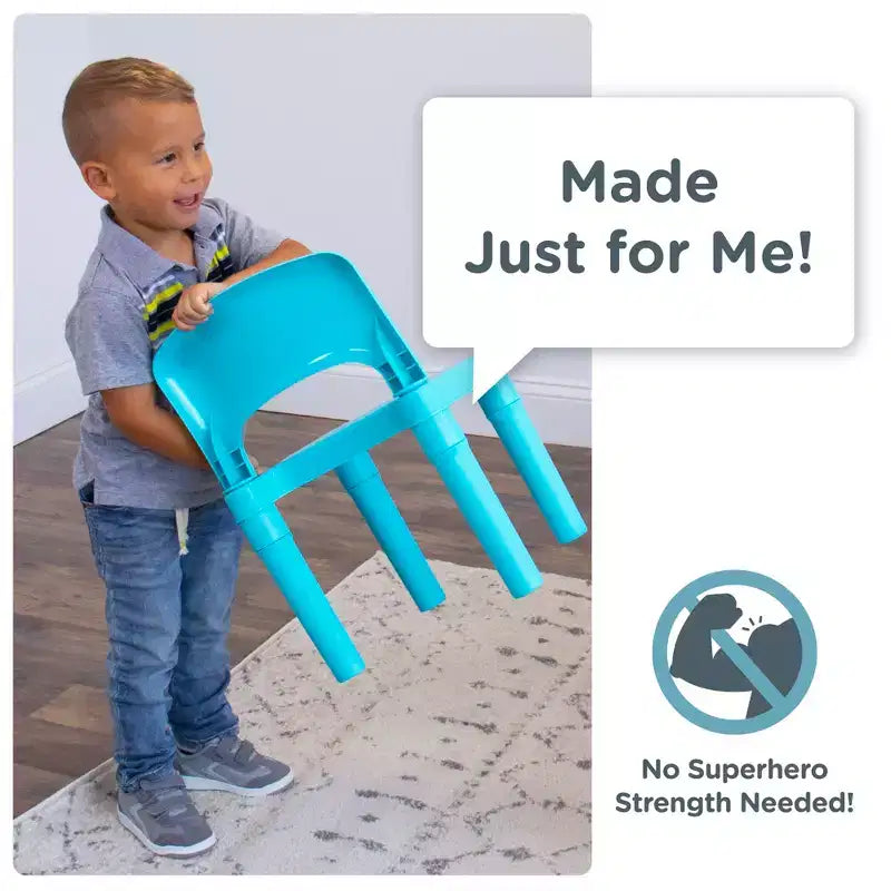 5pc Kids' Lightweight Plastic Table and Chair Set - Humble Crew