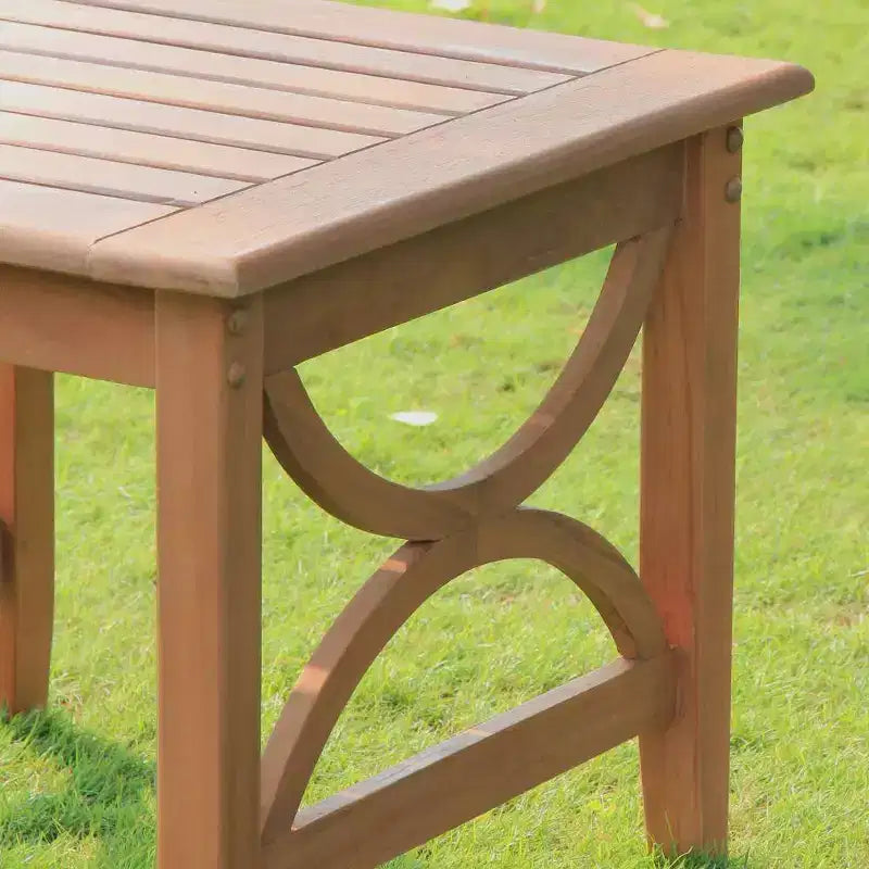Sonoma Lane Alamo 3pc Teak Outdoor Chat Set with Zippered Cushions