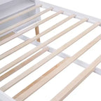 Storage Platform Bed with Pull Out Shelves and Twin Size Trundle Bed-ModernLuxe