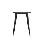 Table à manger Merrick Lane intérieure/extérieure, plateau rond en polyrésine toutes saisons de 23,75 po avec base en acier