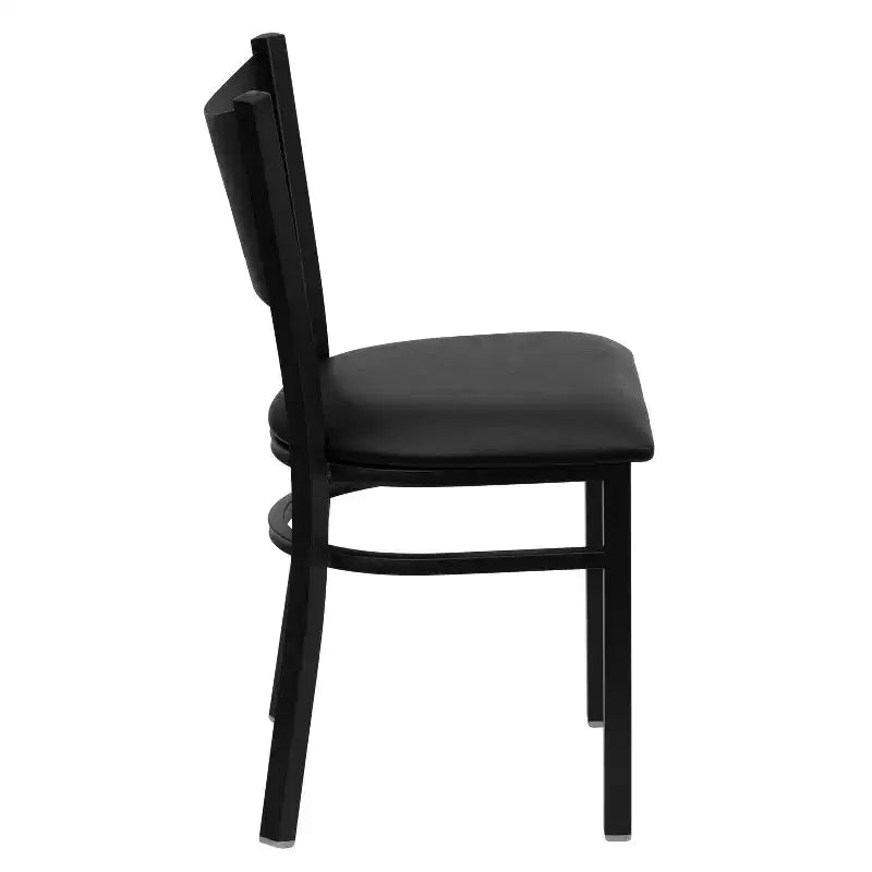 Emma and Oliver 2 Pack Coffee Back Metal Restaurant Chair