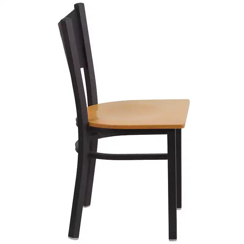 Emma and Oliver 2 Pack Coffee Back Metal Restaurant Chair