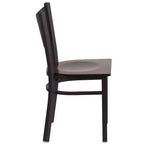 Emma and Oliver 2 Pack Coffee Back Metal Restaurant Chair