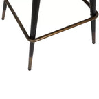 Emma and Oliver Modern Upholstered Dining Stools with Contoured Backs & Powder Coated Steel Legs with Floor Glides - Set of 2