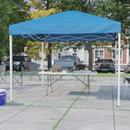 Ensemble tente d'extérieur/de hayon Emma et Oliver avec auvent pop-up et sac de transport et table pliante avec poignée de transport