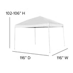 Ensemble tente d'extérieur/de hayon Emma et Oliver avec auvent pop-up et sac de transport et table pliante avec poignée de transport