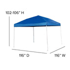 Emma and Oliver Portable Tailgate, Camping or Event Set with White Pop Up Event Canopy Tent with Carry Bag and Folding Table with Benches Set