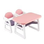 Costway 3-Piece Kids Table and Chair Set Toddler Activity Study Desk with Building Blocks