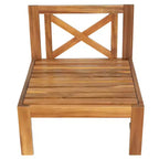 Ensemble de mobilier d'extérieur en bois 5 pièces, salon de jardin conversationnel, ensemble de canapés modulaires avec coussins - ModernLuxe