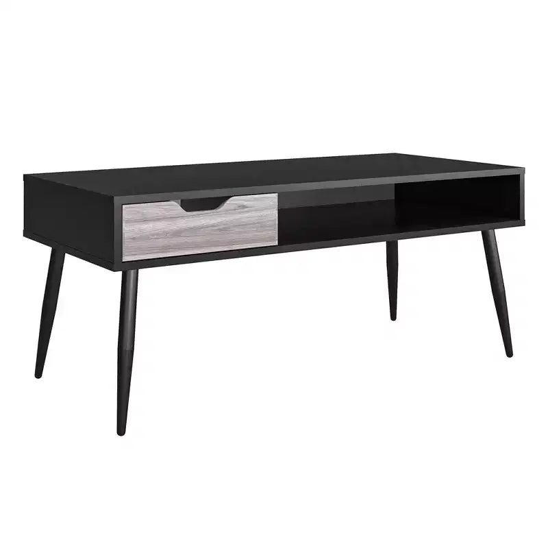 RealRooms Grafton Coffee Table, Black Oak