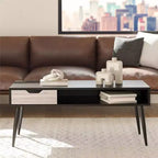 RealRooms Grafton Coffee Table, Black Oak