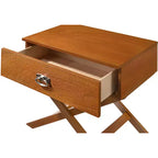 Passion Furniture Xavier 1-Drawer Nightstand (25 in. H x 27 in. W x 16 in. D)