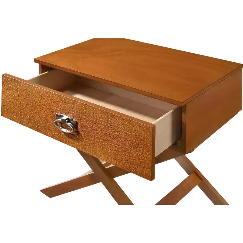 Passion Furniture Xavier 1-Drawer Nightstand (25 in. H x 27 in. W x 16 in. D)
