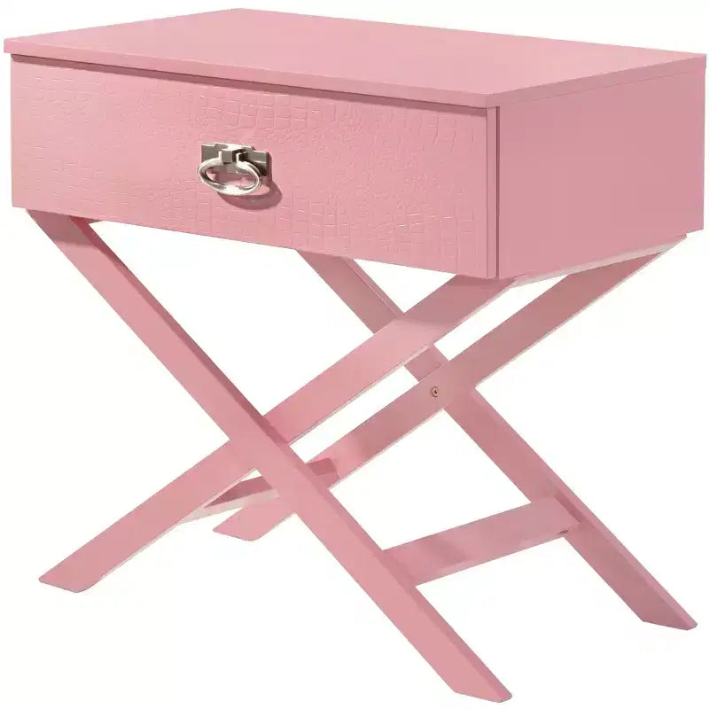 Passion Furniture Xavier 1-Drawer Nightstand (25 in. H x 27 in. W x 16 in. D)