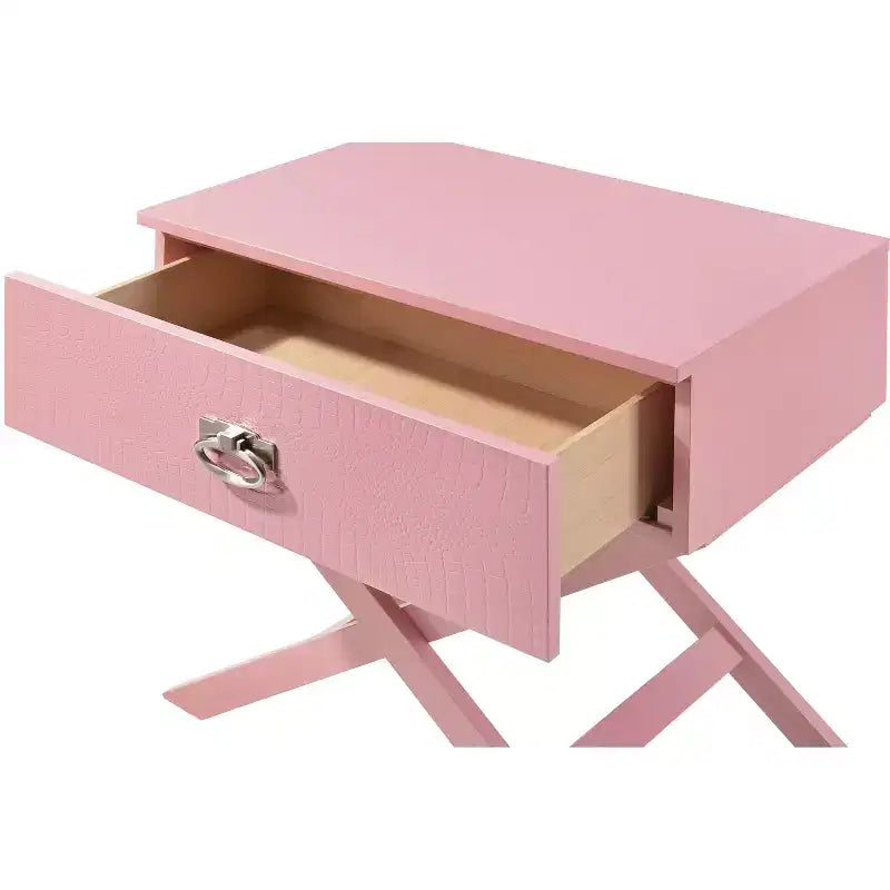 Passion Furniture Xavier 1-Drawer Nightstand (25 in. H x 27 in. W x 16 in. D)