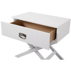 Passion Furniture Xavier 1-Drawer Nightstand (25 in. H x 27 in. W x 16 in. D)