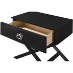 Passion Furniture Xavier 1-Drawer Nightstand (25 in. H x 27 in. W x 16 in. D)