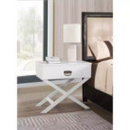 Passion Furniture Xavier 1-Drawer Nightstand (25 in. H x 27 in. W x 16 in. D)