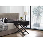 Passion Furniture Xavier 1-Drawer Nightstand (25 in. H x 27 in. W x 16 in. D)