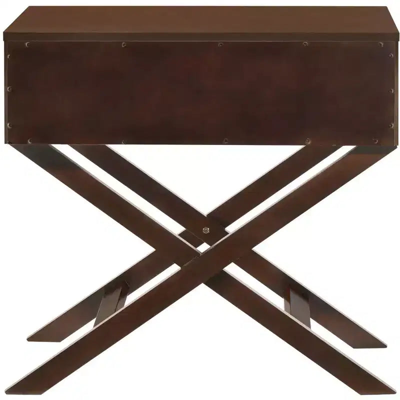 Passion Furniture Xavier 1-Drawer Nightstand (25 in. H x 27 in. W x 16 in. D)