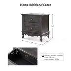 Table d'appoint Galatea 24" avec 2 tiroirs et station de charge | KARAT HOME